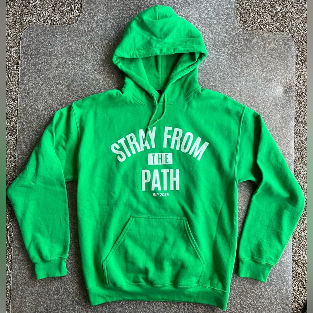 Stray From The Path 2025 farewell tour kelly green hoodie sz Medium